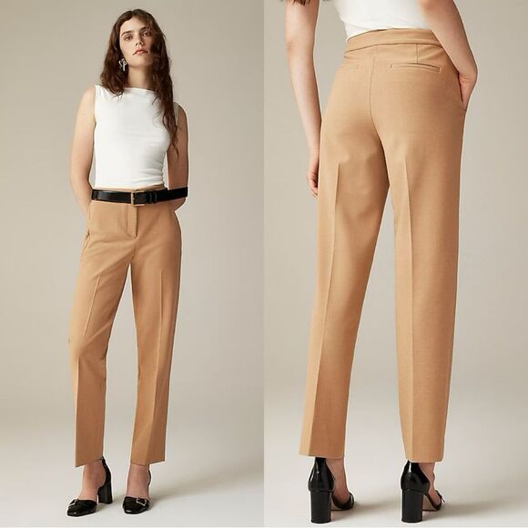 NWT J CREW Kate straight-leg pant in four-season stretch Hthr Burnished Saddle - Picture 1 of 8